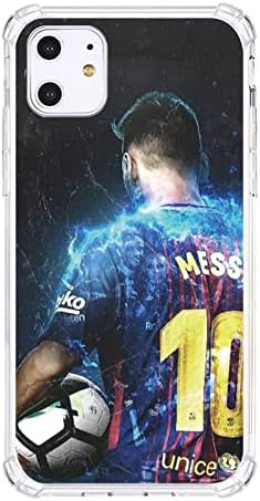 RSMTCI Super Soccer Phone Case for iPhone 11 12 13 14 Pro Max Mini XR X Xs Max 7 8 Plus Case, Shockproof Designed Clear Phone Case Messi-10 for Women Men Kids Boy Girl Cover iPhone Case