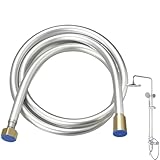 Handheld Shower Hose Replacement, RV Shower Hose Flexible, 1.5m Water Heater for Head Water Pipe, Stainless Steel for Easy Connection, Bathroom Plumbing Accessory, Home RV Upgrade