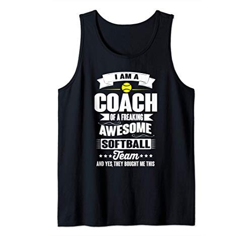 Coach Of An Awesome Softball Team Funny Sports Camiseta sin Mangas