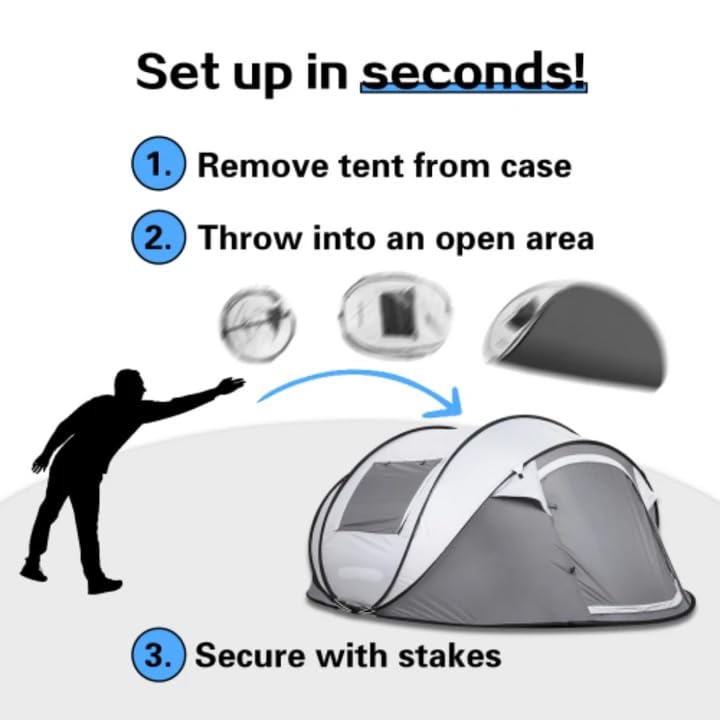 Carpa instantánea para camping 4-6 personas miniatura 2
