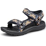 vibdiv Boys Girls Sandals Open-Toe Summer Outdoor Unisex Child Sport Sandals Athletic Lightweight Navy Blue Big Kid Size 3