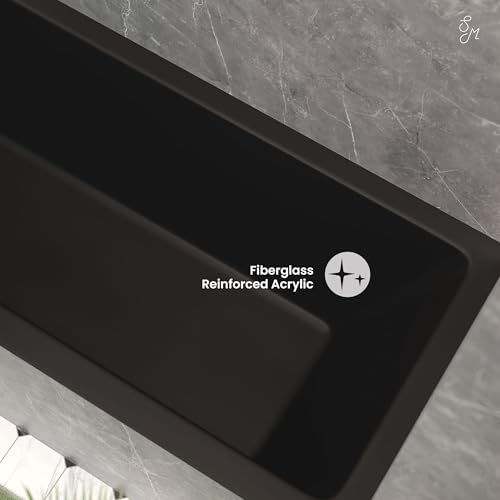 Image of Swiss Madison Voltaire 60 inch x 30 inch Left-Hand Drain Alcove Bathtub in Matte Black