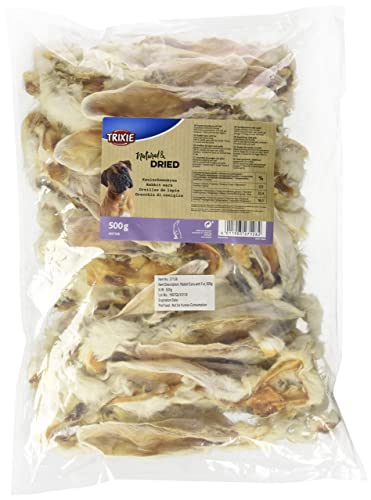 TRIXIE rabbit ears with fur, dried - dog snack - perfect for chewing - 500 g - 27126, 500 g (Pack of 1) - Image 4