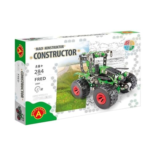 Constructor Fred – Jeu de Construction Métallique 284 Pièces – Tracteur à Monter pour Enfants dès 8 Ans