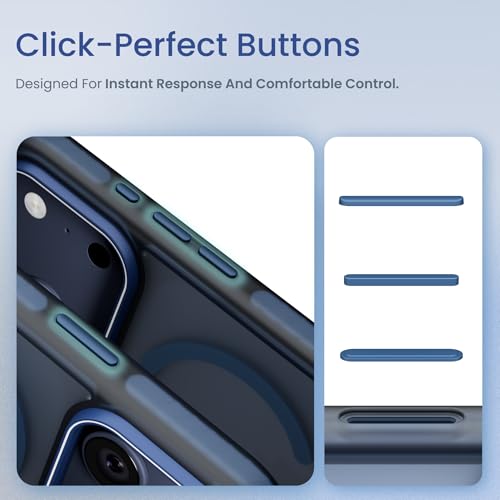 Image of CASEGEAR Bold Pro Back Cover Case Compatible with iPhone 17 Pro | 14.8 Feet Drop Protection | Compatible with MagSafe | 360 Complete Protection | Shockproof & Scratch Resistant | Blue