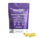 Schwarzkümmelöl Kapseln - kaltgepresst naturbelassen - 1000 mg Kümmelöl pro Tagesdosis + Vitamin E - 84% aktive essentielle Fettsäuren - 180 Softgels - Black Seed Oil aus Nigella Sativa