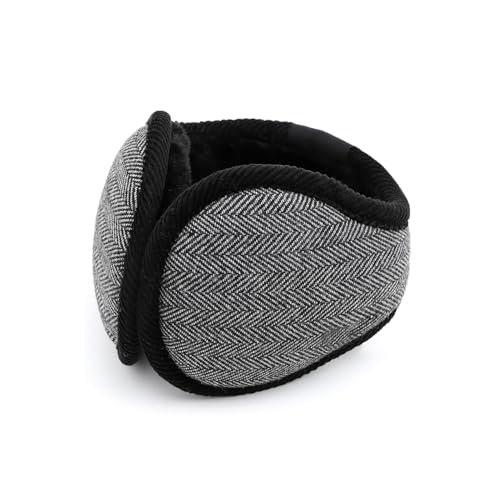 ciciibear - 耳当て メンズ 防寒 イヤーマフ 折りたたみ ふわふわ裏