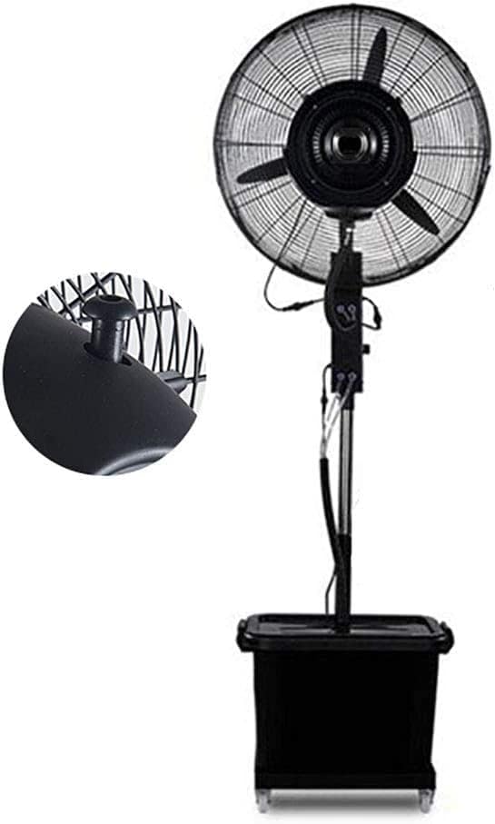 Outdoor Wall Mount Oscillating Fan, 3 Speed, Misting Fan, Adjustable Height and Tilt Standing Fan,Indoor/Outdoor, Black,copper-810mm