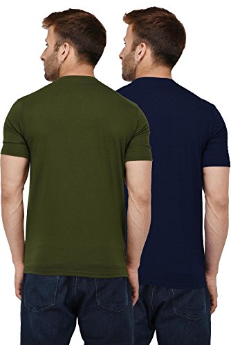 Image of London Hills Solid Cotton Blend Half Sleeve Regular Men Round Neck Tshirts | T Shirt For Man | Tshirt | Shirts Men | Tshirt For Man | T-shirt | T-shirts | Stylish | Gym Wear For Workout | MultiColored