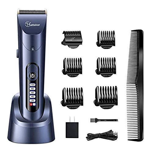 HATTEKER Hair Clippers for Men Hair Beard Trimmer Cordless Hair Cutting Kit Professional Waterproof Rechargeable Quiet Kids Baby