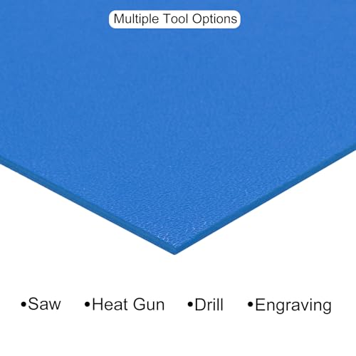 Image of ABS Plastic Sheet 8 x 12 Inch,Flexible Plastic Sheets 1 /12 Inch Thick Thermoplastic Sheet with Leather Texture Light Blue for DIY Crafts Decors 2Pcs
