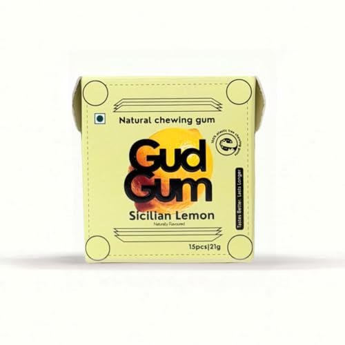 Image of Gud Gum- Natural, Plastic Free Chewing Gum -21g x 4 - Mini Pack of 4- No added artificial colours, flavours & sweeteners