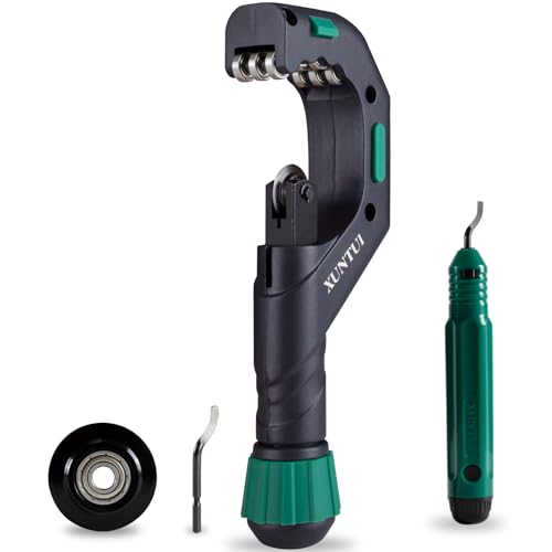 Image of Large Pipe Cutter, 1 /4 inch-2-3 /4 inch OD Tubing Cutter Kit | For Copper, Aluminum, Brass & Thin-Wall Stainless, Includes Deburrer, Spare SKD11 Wheel & HSS Blade