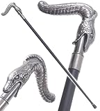 Canne de Marche de 94cm Canne Snake Canne de Marche Tete de Serpent