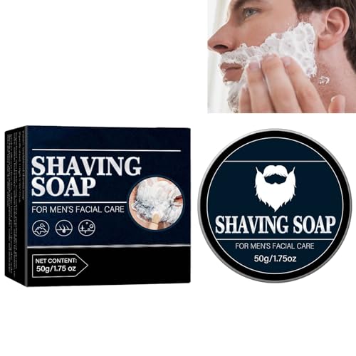 Shaving Soap for Men,Men's Shaving Cream Soap,Shaving Soap Cream,Shave Soap for Shaving,Men's Shaving Cream Soap,Shave Cream Beard Soap Cream,Mens Shave Butter Creme Moisturizing,50g