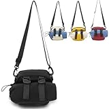 Nylon Crossbody Bag with Water Bottle Holder...