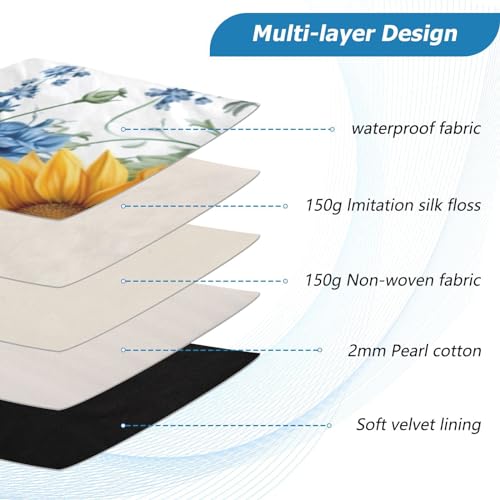Funda para portátil Rural con girasoles, 13-14 pulgadas miniatura 4