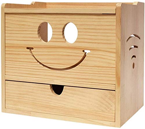 Schwimmendes Regal Aufbewahrungsbox aus Holz Regalhalterung/Halter/Ständer für WLAN-Router TV-Box Set-Top-Box Streaming-Gerät Spielekonsole (Farbe: C,