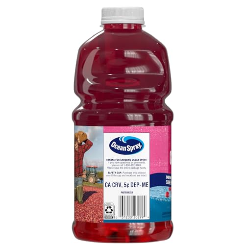 Image of Ocean Spray Cran-Raspberry Cranberry Raspberry Juice Drink, 101.4 Fl Oz Bottle (Pack of 6)