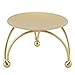 Gold Mini Round Table Desk Decoration, European Style Iron Plate Candle Holder Pillar Base Gift Dinner Table Decoration, Candle Stand for Wax Candles for Wedding Trinkets Party