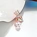 14k Rose Gold Diamond Round Cubic Zirconia CZ Stud Earrings For Women Crystal Post Hypoallergenic For Sensitive Ears