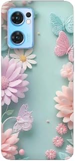 جراب حماية للموبايل بتصميم مطبوع من السيليكون متوافق مع موبايل أوبو رينو 7 شبكة الجيل الخامس 5G من ايه في