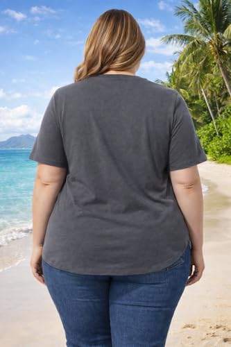 Image of In Love Women's Graphic Printed Cotton Plus Size Longline T-Shirt | Cotton fabric - soft longline T-shirt with easy plus-size fit