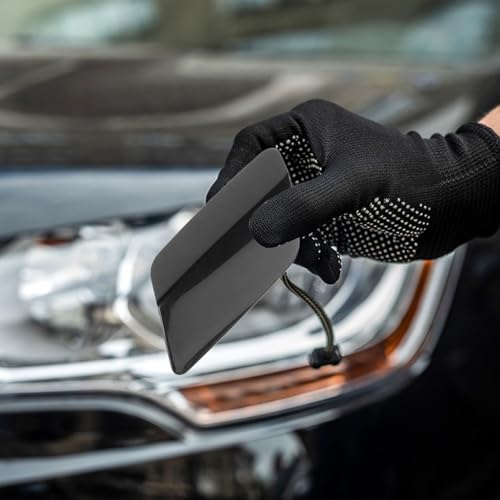 Tapas de lavafaros delanteros Baluue de plástico negro para mantenimiento de coche 4