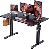 ErGear Height Adjustable Electric Standing Desk, 47.2 x 23.6 Inches Sit Stand up Desk, Memory Computer Home Office Desk with Two-Piece Desktop (Black)