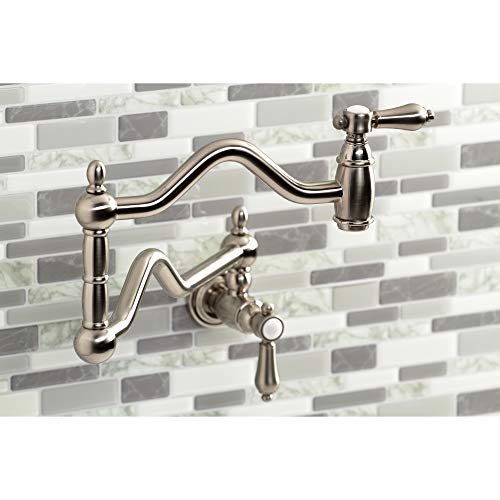 Remplisseur de casserole mural nickel brossé avec double bras pivotant
