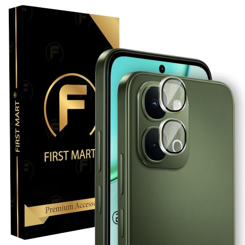 Image of FIRST MART Green Camera Ring Guard Protector for Vivo T5X | Tempered Glass with Metal Alloy Rings, HD Clear, Scratch Resistant, Case-Friendly | Pack of 1