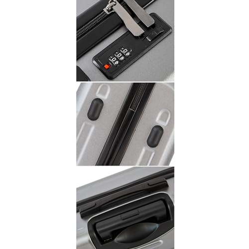 Front-opening suitcase carrying bag, silent multi-stage trolley, 360-degree rotation, boarding, business travel, large capacity, e type, impact-resistant, anti-theft, waterproof, fashionable, whi4