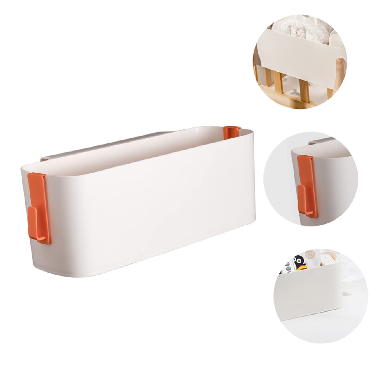 RORPOIR 1pc Wall-Mounted Bedside Storage Box Diaper Organizer Nursing Bottle Container Space-Saving Design for Easy Access Suitable for Nursery Dorm Living Room