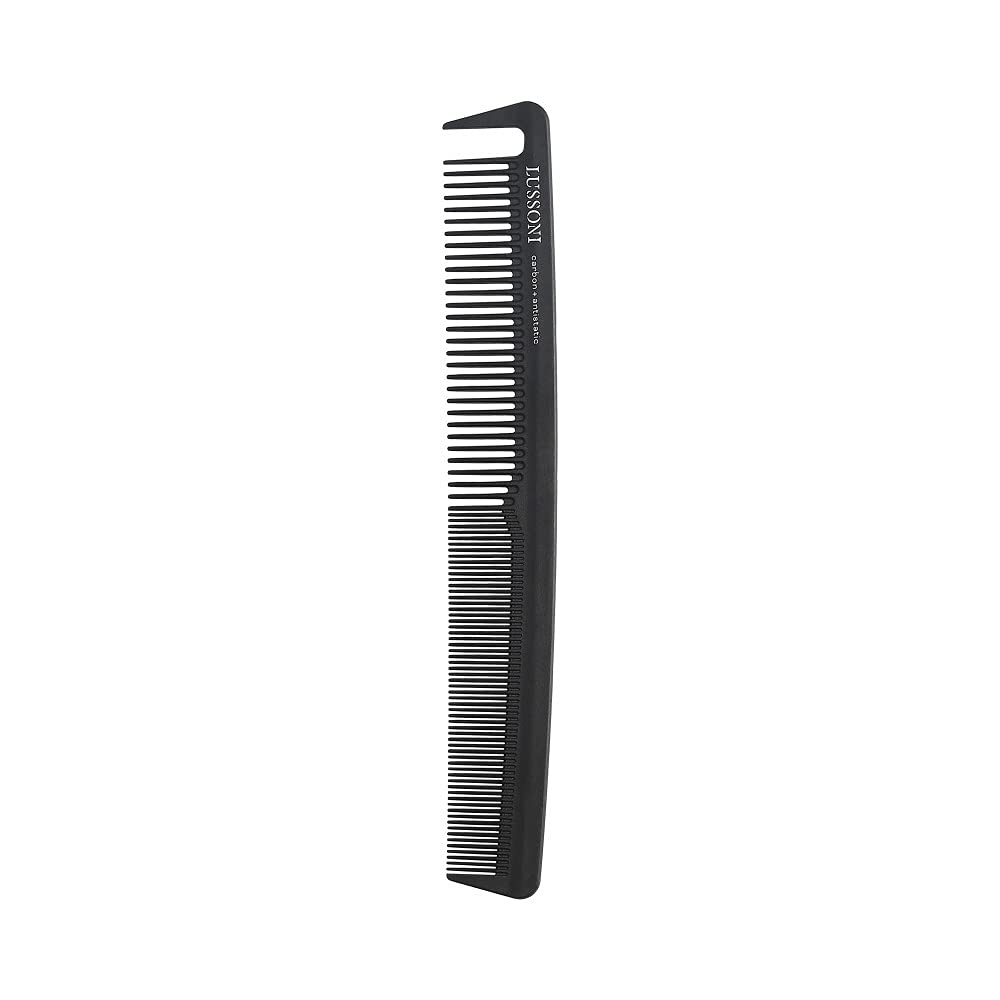 TB TOOLS FOR BEAUTY T4B LUSSONI CUTTING COMB Bruchfester Carbon Haarschneidekamm Für Alle Haartypen Mit Antistatischen Und Negativen Ionen, Grobe Und Feine Zahnung (126)