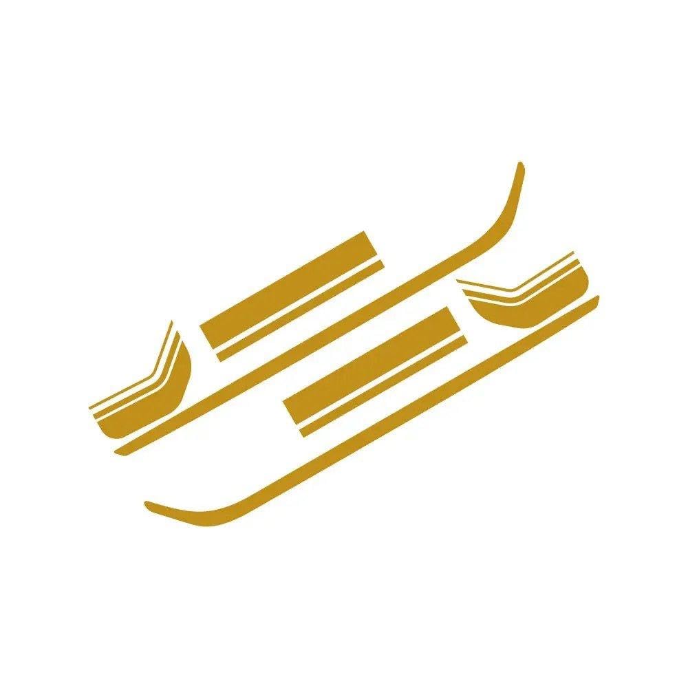 Dabhuoc Matt Gold For Fiat Talento Accessories Camper Van Bonnet Side Custom Decor Stripes Graphics Vinyl Decals(Matt Gold)