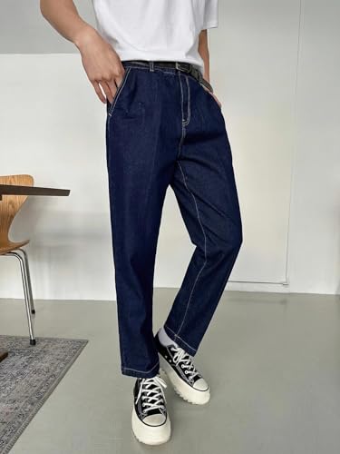 Image of KOTTY Men's Solid Straight Fit /Skinny Fit /Relaxed Fit Comfortable and Strechable Stylish Looking Jeans