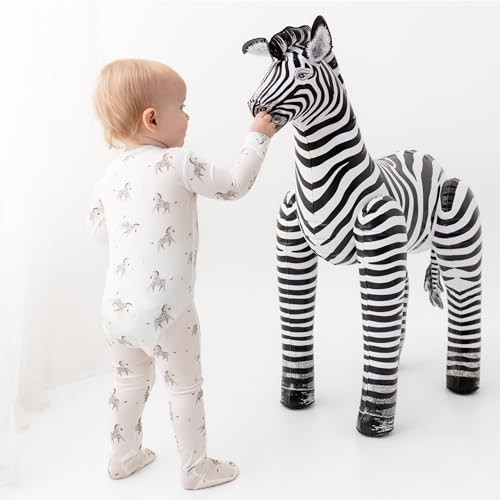 Image of Bamboo Little Soft Baby Footie Pajamas, Baby Clothes, Newborn Sleepers, 95% Viscose and 5% Spandex, 0-24 Months