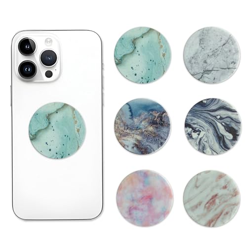 6 Pcs Phone Grip Holder with Stand, Starry Sky Design, Phone Finger Holder Grip & Kickstand, Accessories for Smartphones & Cases