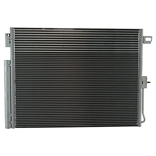 Image of TRQ A /C Condenser and Receiver Drier Assembly Compatible with 11-22 Dodge Durango 11-21 Jeep Grand Cherokee