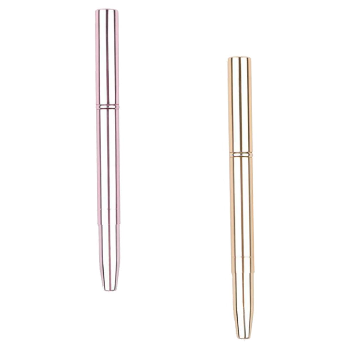 PartyKindom Quality Lip Brush Cap 2pcs Double-ended Makeup Brush Safe Material Easy to Carry Ideal for Beauty Salons Home