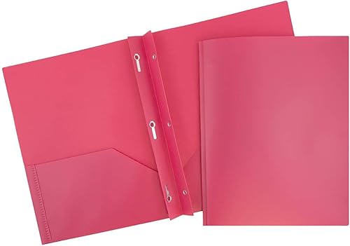 JAM Paper Carpeta de presentación plástica POP de dos bolsillos