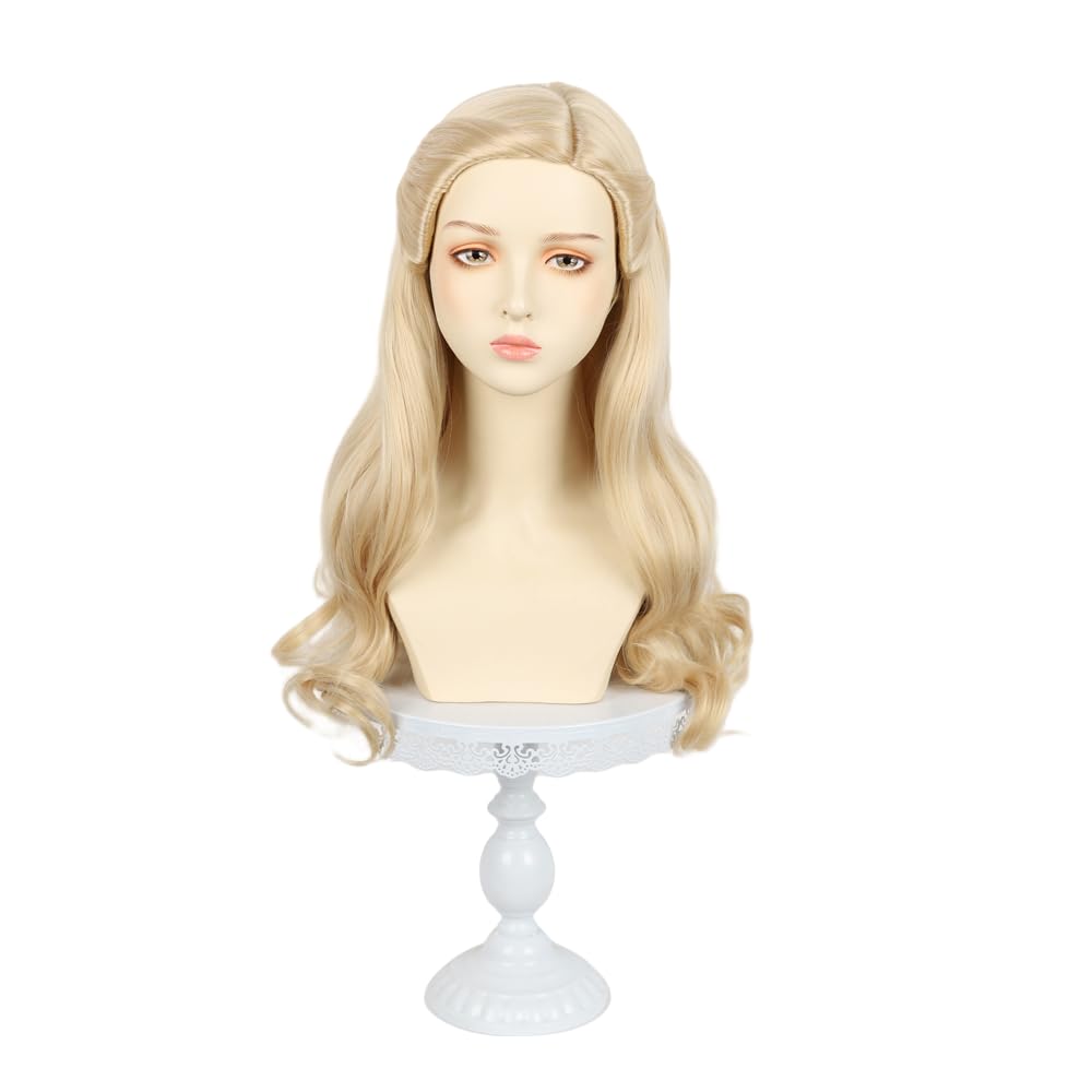 YYUISD Blonde Long Wavy Wig Women Halloween Cosplay Costume Wig
