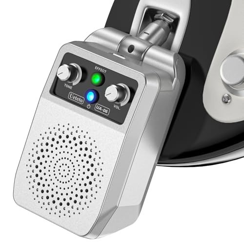 Ueteto 5W Mini Electric Guitar Amp - Bluetooth 5.1 Portable Guitar Amplifier with 4 Sound Effects (Clean, Distortion, Overdrive, Reverb) Type-C Charging, for Practice