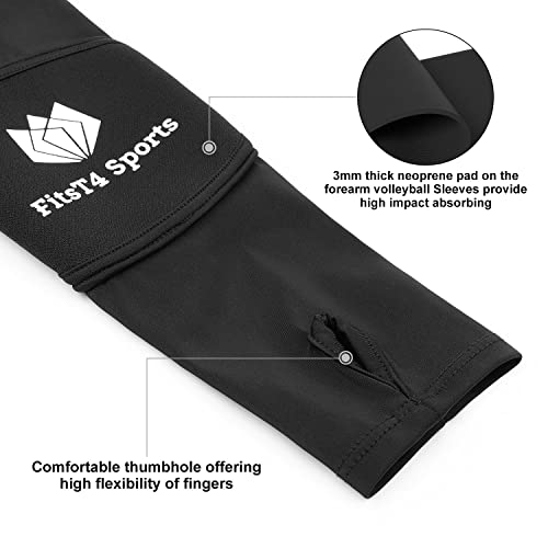 Fitst4 Volleyball Arm Sleeves- Passing Forearm Sleeves With Protection Pad And Thumbhole For Youth 1 Pair #TOP2
