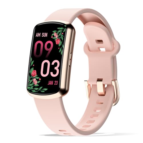 JYUAJOI Health Fitness Tracker, Smart Watch with 24/7 Heart Rate, Activity Tracker with Blood Pressure and Blood Oxygen Monitor, 120 Sport Mode Waterproof Sleep Tracker for Women Men (Deep Pink)