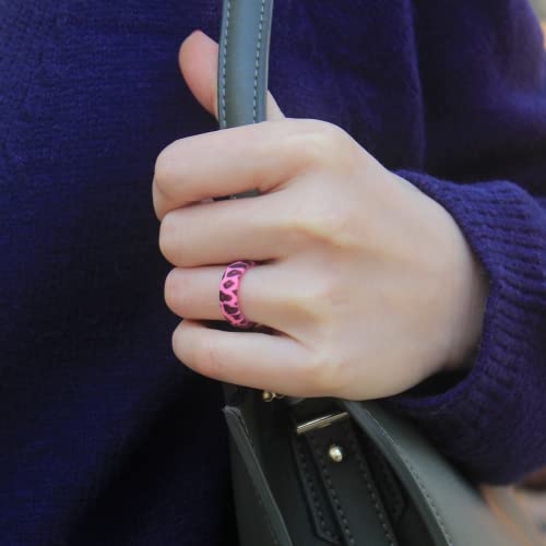 3Pack Silicone Ring Women Rubber Wedding Bands Leopard Printed Stackable Silicone Rings Durable Comfortable Breathable Safe2