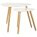 Produktbild LOMOS 2er Beistelltisch-Set "Finja" in weiß aus Holz im skandinavischen Design