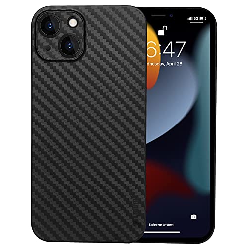 memumi Thin Case for iPhone 13 Carbon Fiber Texture 0.3 mm Back Cover for iPhone 13 Ultra Slim Case...
