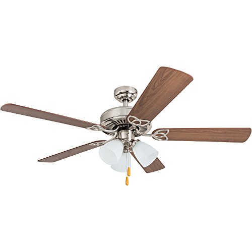 Portage Bay 50256 52" Stannor LED Ceiling Fan with 3 arm Light, Frosted