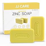 JJ CARE Zinc Soap - Pack of 2 Medicated 2% Zinc Pyrithione Soap For Daily Use, Individually wrapped 4 oz. Zinc Bar Soap with Aloe Vera for Dandruff & Seborrheic Dermatitis